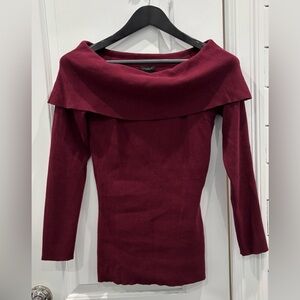 Ann Taylor Rich Burgundy Knit Top